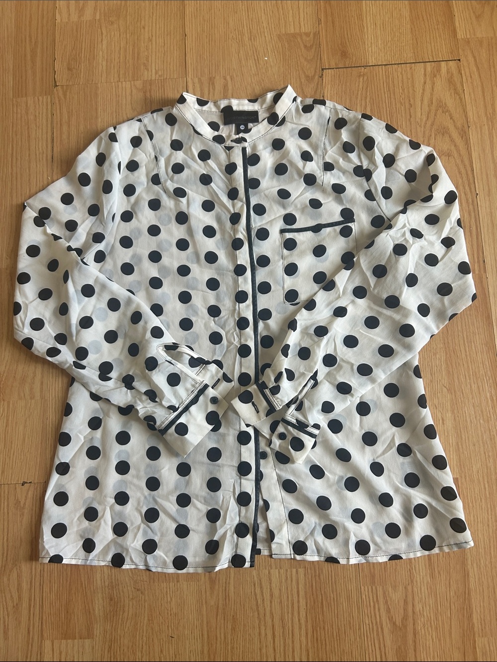 Worthington Black Polka Dot White Jacket
